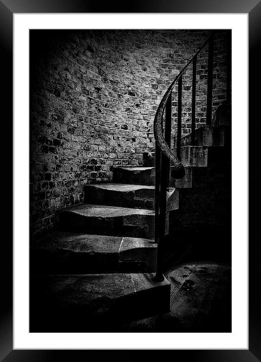 Stairs 1 Hurst Castle Framed Mounted Print by Alan Humphries