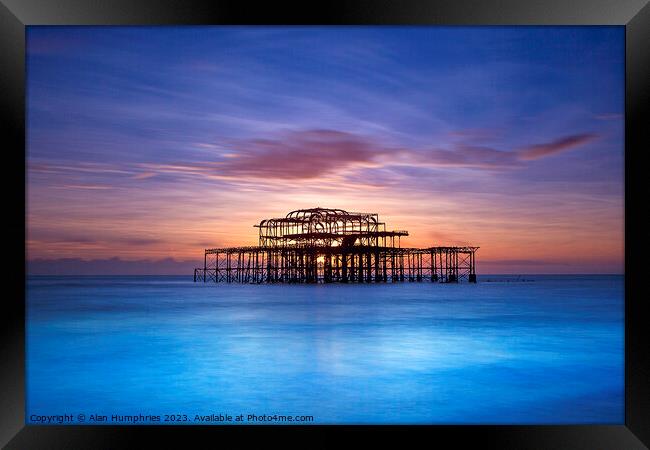 Blue Sunset Framed Print by Alan Humphries