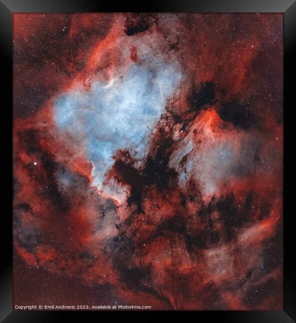North America Nebula Framed Print by Emil Andronic