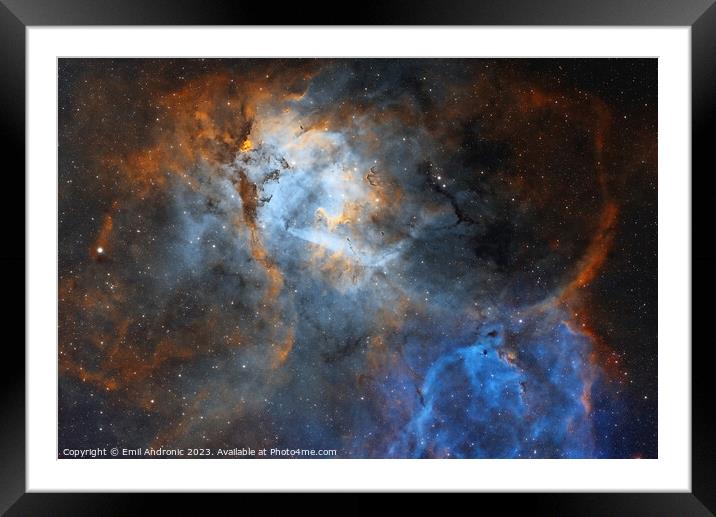 The Lion Nebula Framed Mounted Print by Emil Andronic