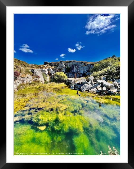 Flooded Quarry Framed Mounted Print by Paul Ramsbottom