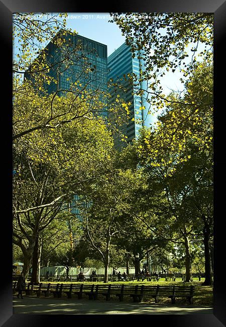 Battery Park New York City Framed Print by Simon Gladwin