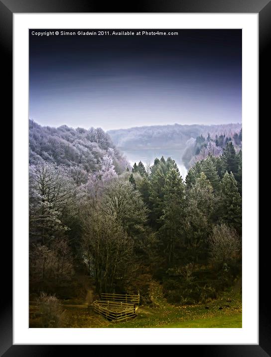 The Frosty Forest Framed Mounted Print by Simon Gladwin