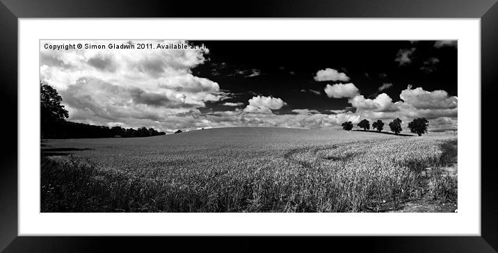 The Wheatfield Framed Mounted Print by Simon Gladwin
