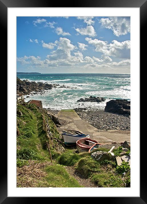 Priest Cove, Cape Cornwall Framed Mounted Print by Simon Gladwin