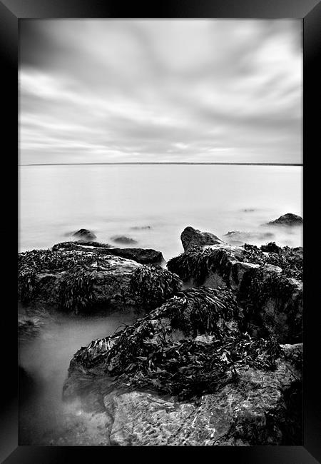 Totland Bay, Isle Of Wight, Black and White Framed Print by Simon Gladwin