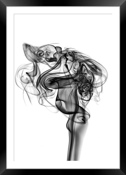 Smoke Abstract 7 Framed Mounted Print by Simon Gladwin