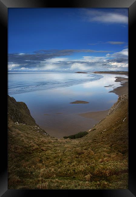 Rhossili Bay, Gower Peninsula,Wales Framed Print by Simon Gladwin