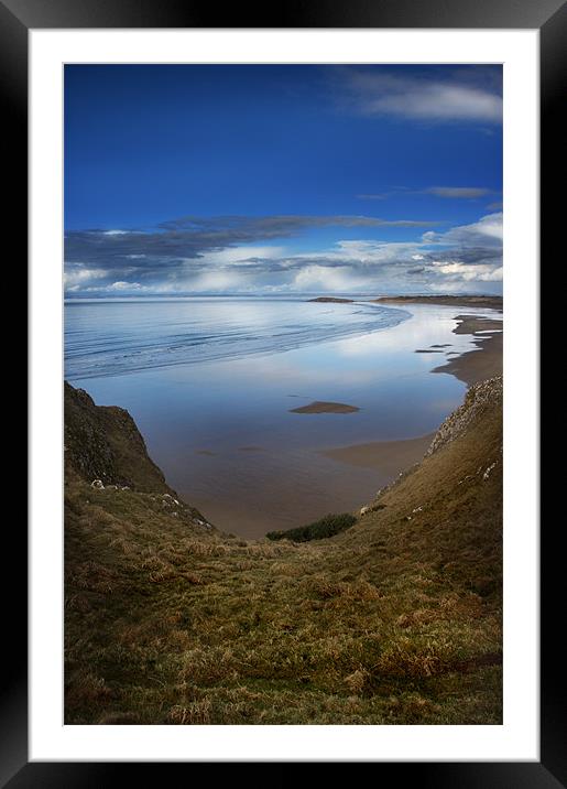 Rhossili Bay, Gower Peninsula,Wales Framed Mounted Print by Simon Gladwin