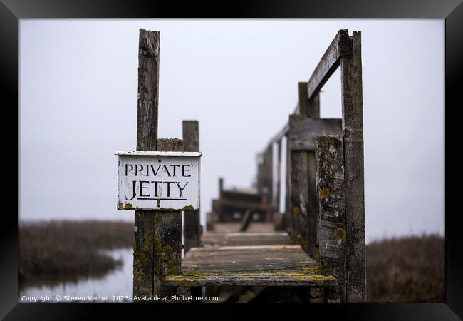 Private Jetty Framed Print by Steven Vacher