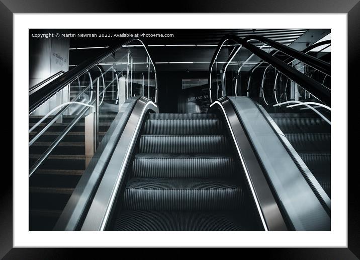 Escalator Framed Mounted Print by Martin Newman