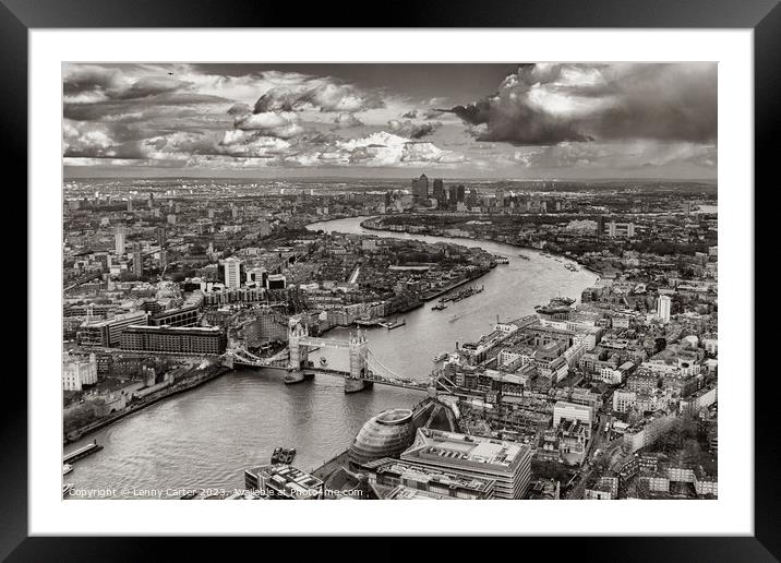 The Shard - The View Framed Mounted Print by Lenny Carter