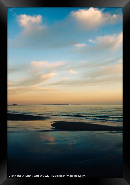 Evening Skies Framed Print by Lenny Carter