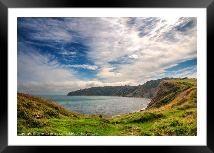 Durlston Bay Swanage Framed Mounted Print by Lenny Carter