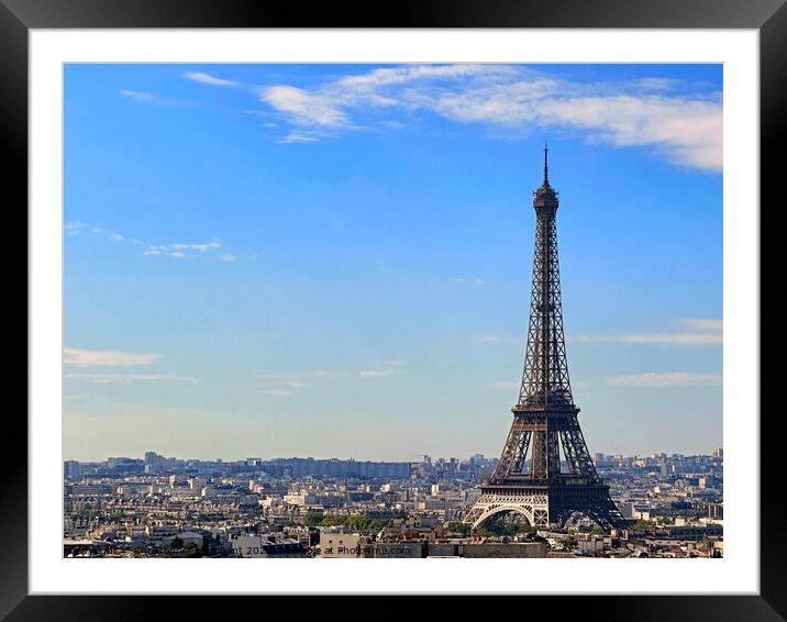 Paris and the Eiffel Tower Framed Mounted Print by Christopher Marchant