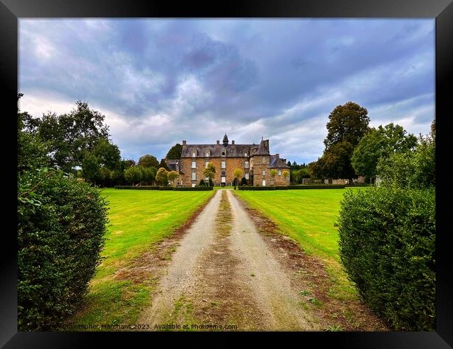 A French Chateau  Framed Print by Christopher Marchant