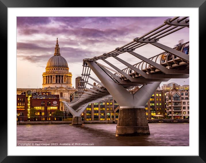 Millennium Bridge, London Framed Mounted Print by Bailey Cooper