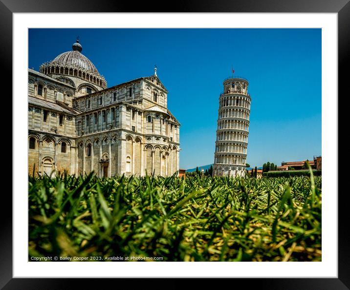 Leaning Tower of Pisa Framed Mounted Print by Bailey Cooper