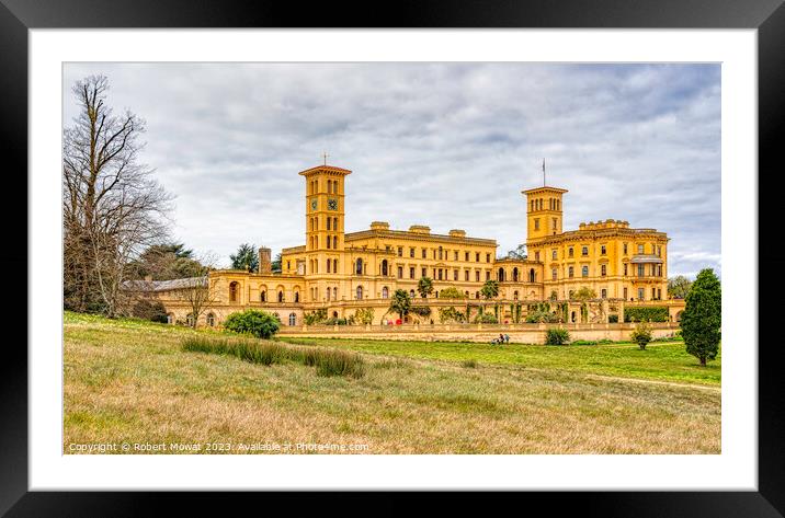 Osborne House, East Cowes, Isle of Wight, the home of Queen Victoria and Prince Albert Framed Mounted Print by Robert Mowat