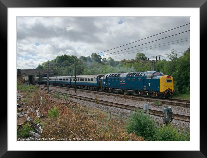Deltic at Grantham August 2023 Framed Mounted Print by Paul Clark