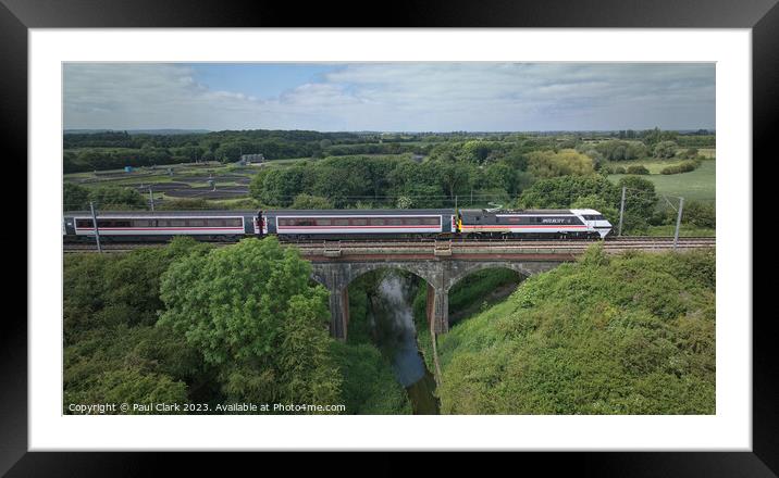 Intercity 91119 from the air Framed Mounted Print by Paul Clark