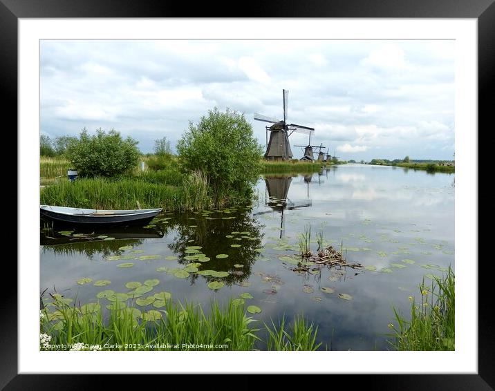 Kinderdijk Windmills Framed Mounted Print by Gavin Clarke