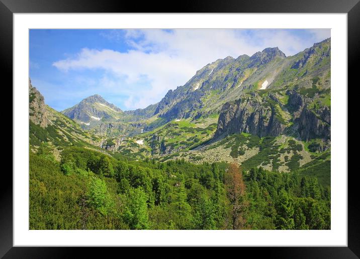 Rocky mountains view in High Tatras, Slovakia Framed Mounted Print by Virginija Vaidakaviciene