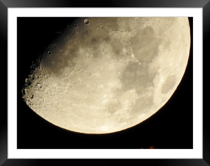 Moon Framed Mounted Print by ANDREW BENHAM