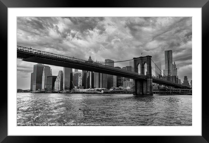 New York Storm  Framed Mounted Print by Stephen Taylor