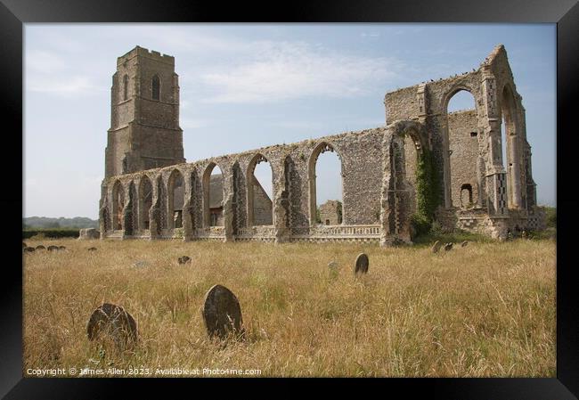 Covehithe Church Suffolk Framed Print by James Allen