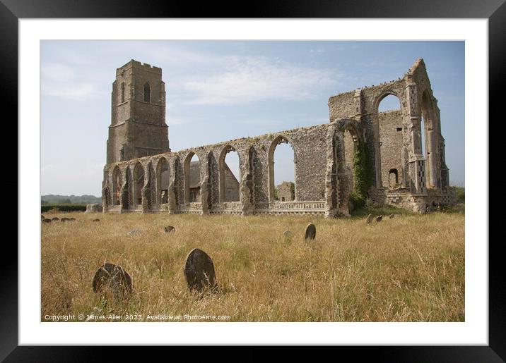Covehithe Church Suffolk Framed Mounted Print by James Allen