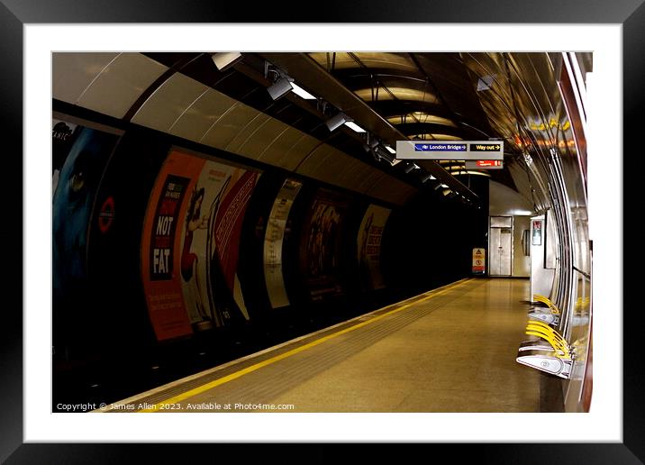 London Underground  Framed Mounted Print by James Allen