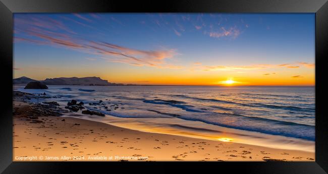 Alcudia Beach Majorca, Spain At Sunrise  Framed Print by James Allen