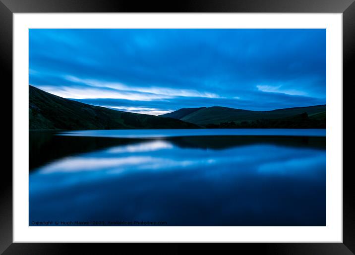 Dawn light at Glenbuck Loch in Ayrshire, Scotland. Framed Mounted Print by Hugh Maxwell