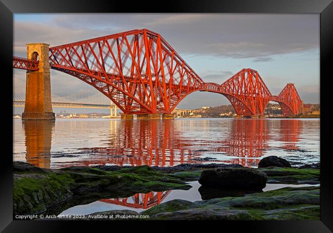 Forth Rail Bridge, South Queensferry, Scotland, UK Framed Print by Arch White
