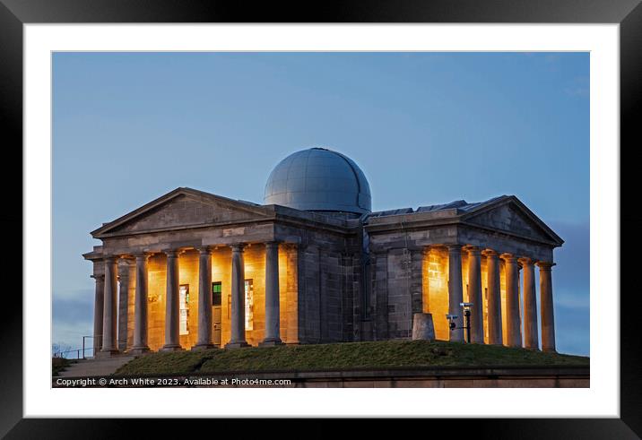 City Observatory, Calton Hill, Edinburgh, Scotland Framed Mounted Print by Arch White