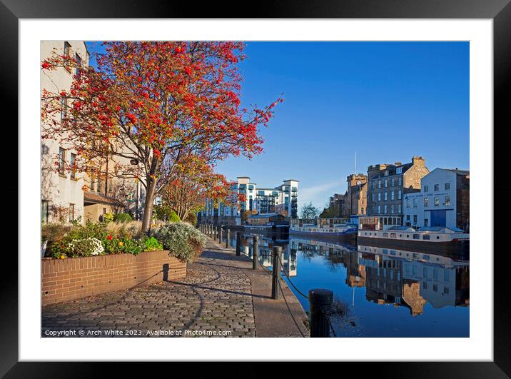 Leith, Shore, Edinburgh, Scotland, UK Framed Mounted Print by Arch White