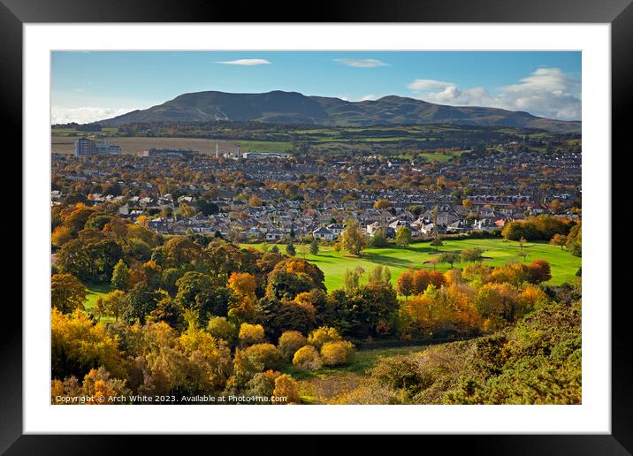 Holyrood Park, Pentland Hills, Edinburgh, Scotland Framed Mounted Print by Arch White
