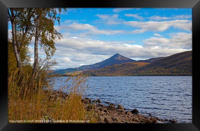  Loch Rannoch and Schiehallion mountain, Perth and Framed Print by Arch White