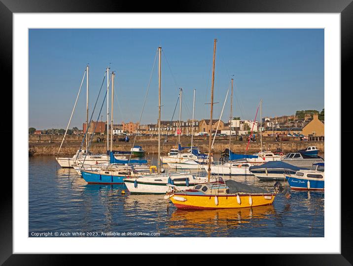 Musselburgh Harbour, East Lothian, Scotland Framed Mounted Print by Arch White