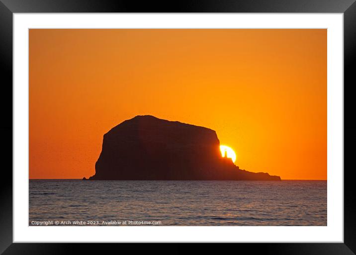  Bass Rock, sunrise, North Berwick, East Lothian,  Framed Mounted Print by Arch White