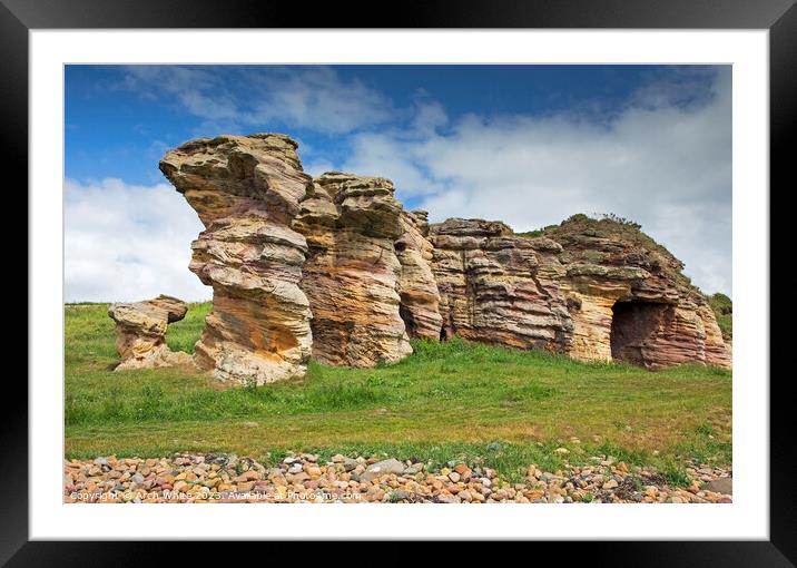 Caiplie Caves, Fife coastal Walk, Scotland, UK, Un Framed Mounted Print by Arch White