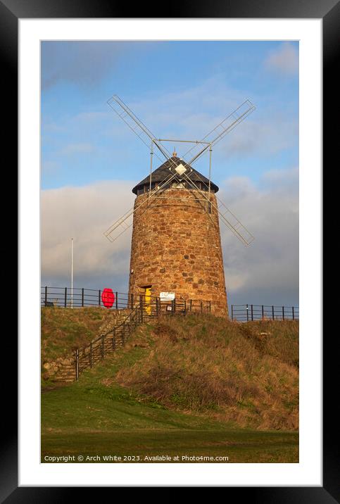 St Monan's Windmill, St Monan's, Fife, Scotland, UK. Framed Mounted Print by Arch White