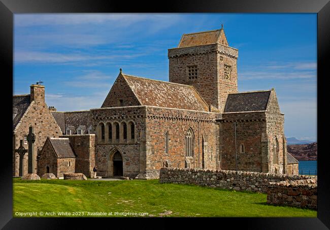 Iona Abbey, Isle of Iona, Argyll and Bute, Scotlan Framed Print by Arch White