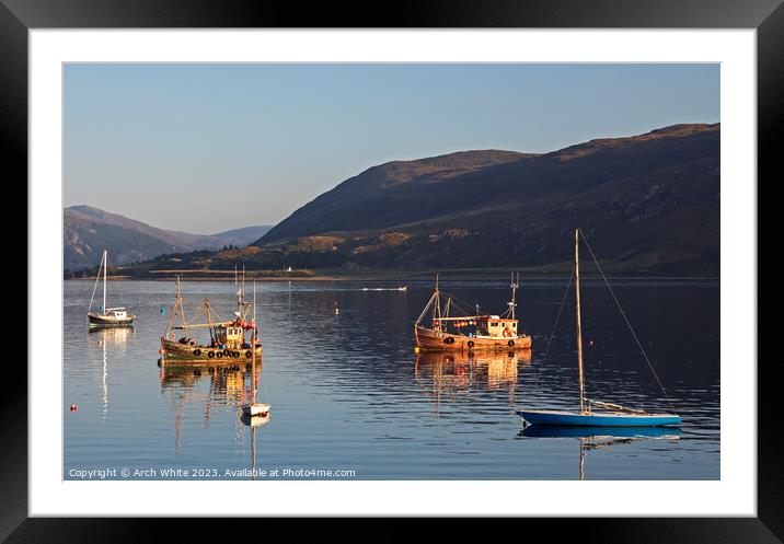 Ullapool, Loch Broom, Wester Ross, North West Scot Framed Mounted Print by Arch White