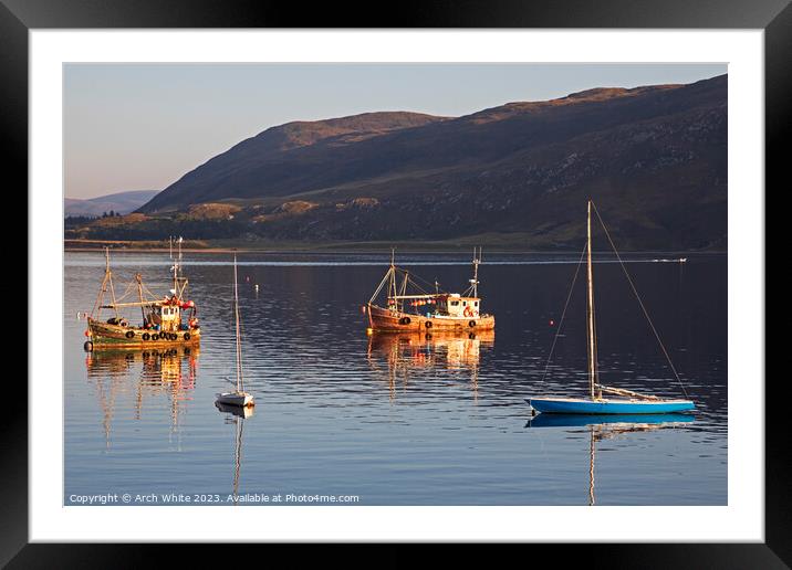 Ullapool, Loch Broom, Wester Ross, North West Scot Framed Mounted Print by Arch White