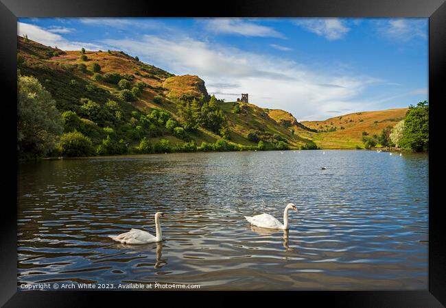 St Margaret's Loch, Holyrood Park, Edinburgh, Scot Framed Print by Arch White