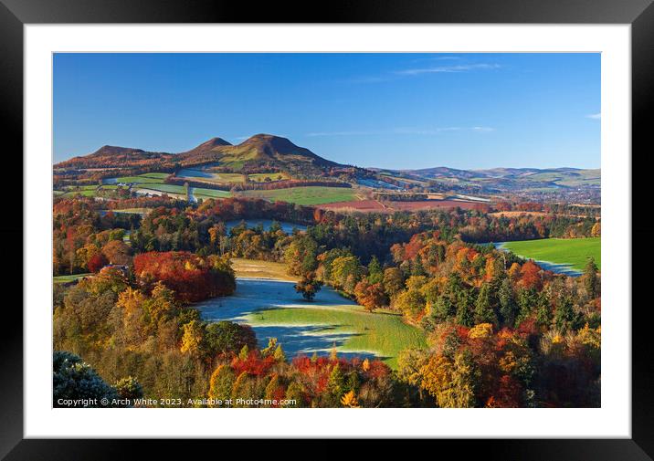Scott's View and the Eildon Hills, Scottish Border Framed Mounted Print by Arch White