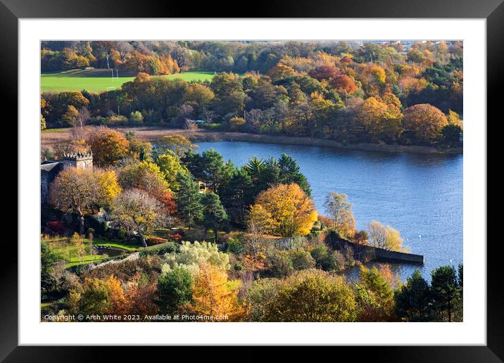 Autumn view of Duddingston Loch and Bawsinch wildl Framed Mounted Print by Arch White