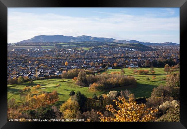 Autumn View from Holyrood Park over Prestonfield G Framed Print by Arch White